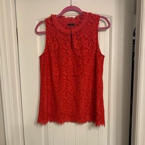 Tall Medium J. Crew red lace sleeveless top